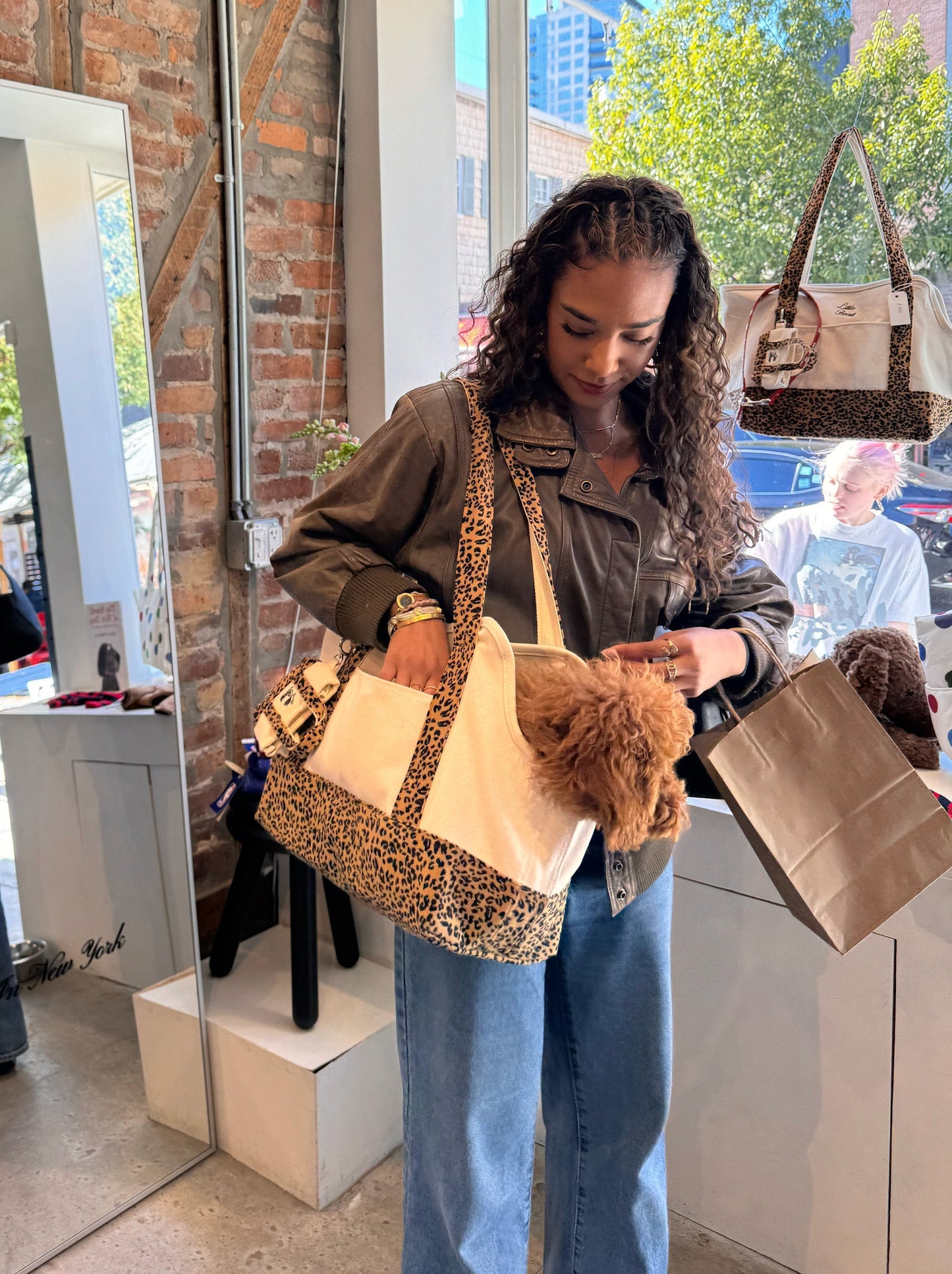 Little Beast Dog Carrier Ended Up in New York Canvas Tote