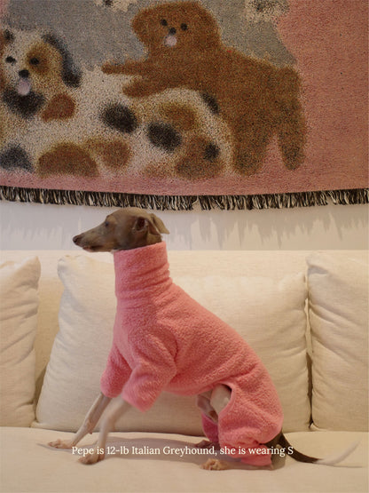 Little Beast Dog Fleece Onesie Cotton Candy Fleece Onesie