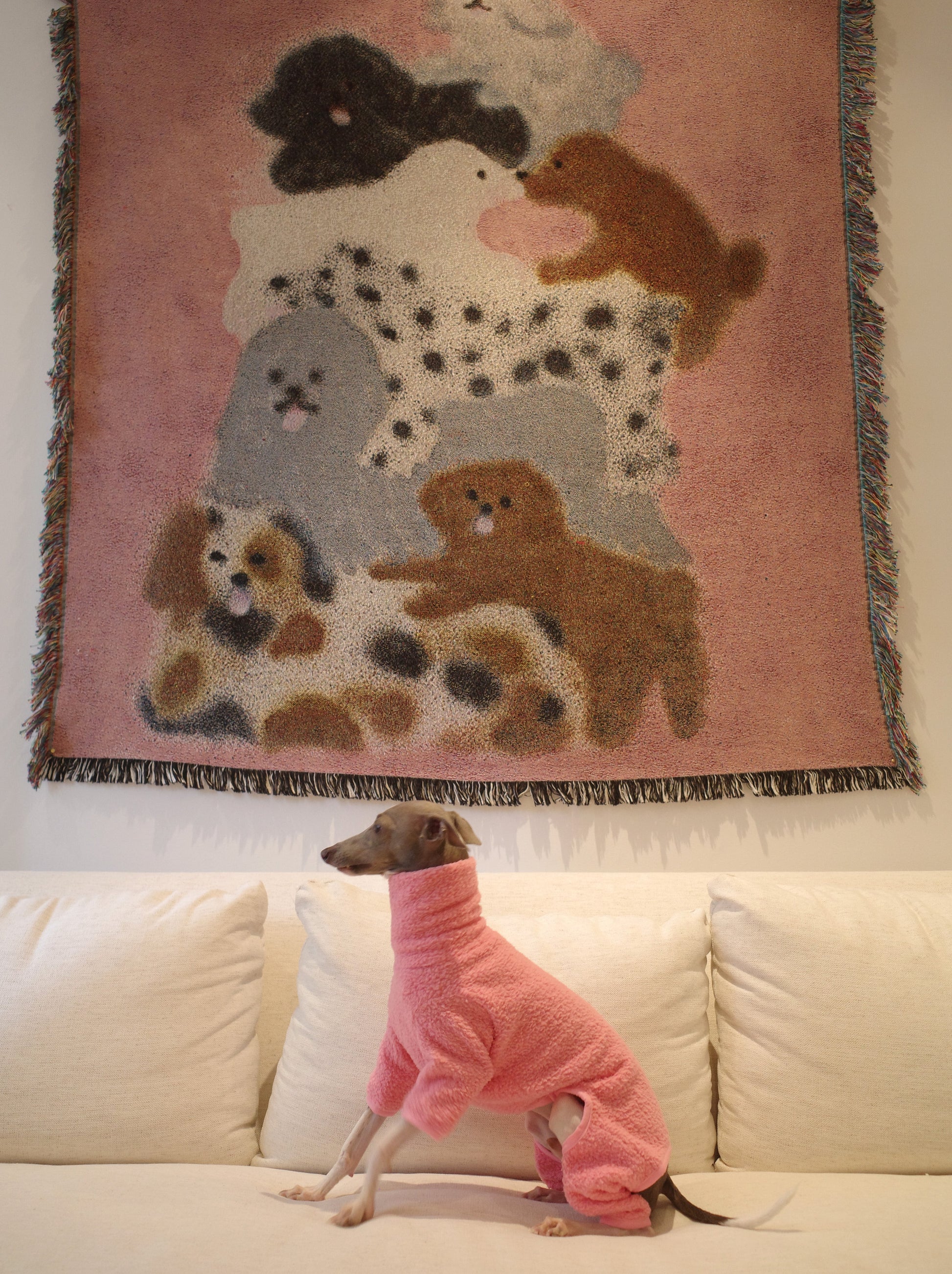 Little Beast Dog Fleece Onesie Cotton Candy Fleece Onesie