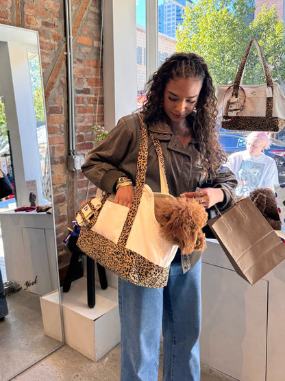 Little Beast Dog Carrier Ended Up in New York Canvas Tote
