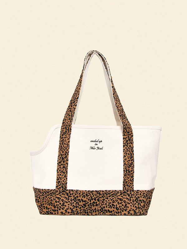 Little Beast Dog Carrier Leopard / ONE SIZE Ended Up in New York Canvas Tote