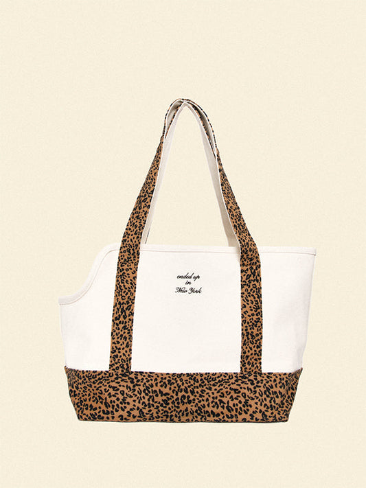 Little Beast Dog Carrier Leopard / ONE SIZE Ended Up in New York Canvas Tote