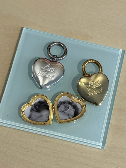 Little Beast Dog Collar LB Gold Pendant