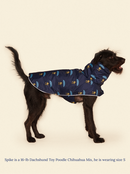 Little Beast Dog Raincoat Peanut Raincoat - Navy