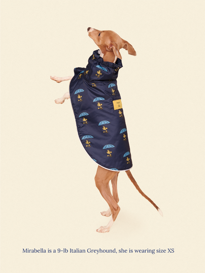 Little Beast Dog Raincoat Peanut Raincoat - Navy