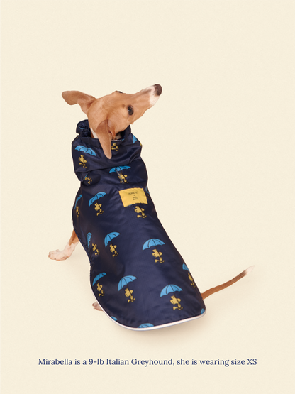 Little Beast Dog Raincoat Peanut Raincoat - Navy