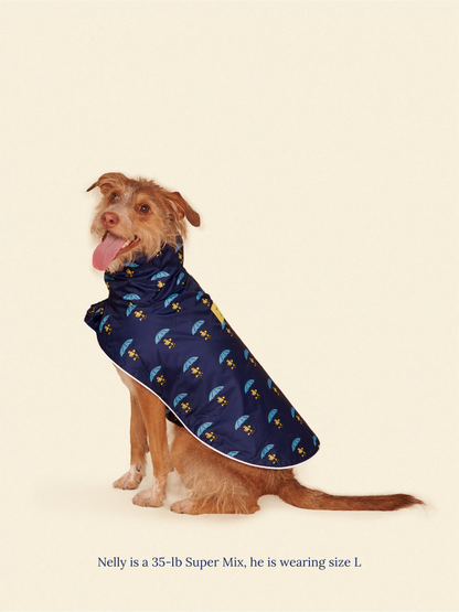 Little Beast Dog Raincoat Peanut Raincoat - Navy