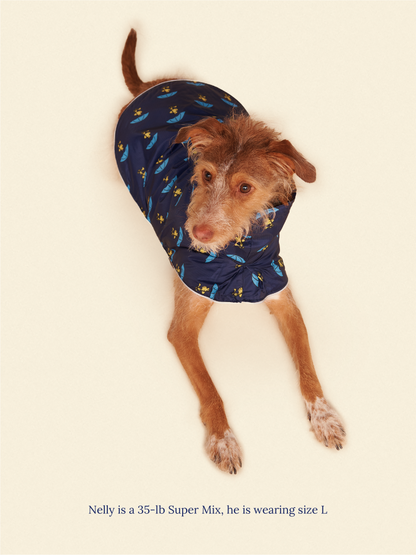 Little Beast Dog Raincoat Peanut Raincoat - Navy