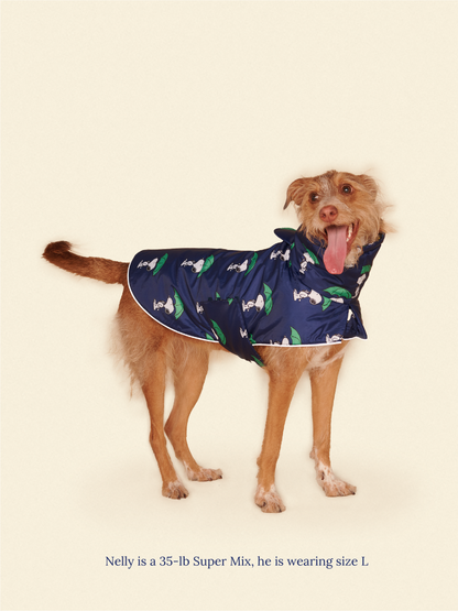 Little Beast Dog Raincoat Peanut Raincoat - Navy