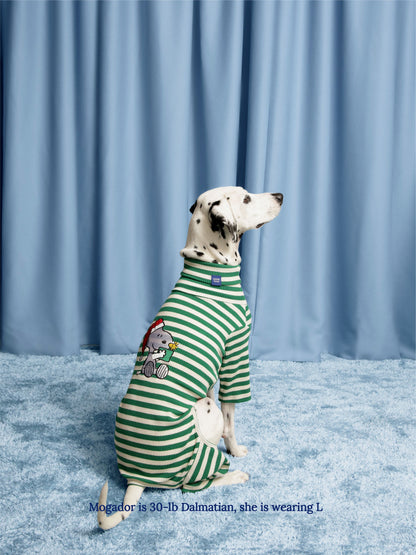 Little Beast Dog Stripe Onesie Snoopy Gift Stripe Onesie - PEANUTS