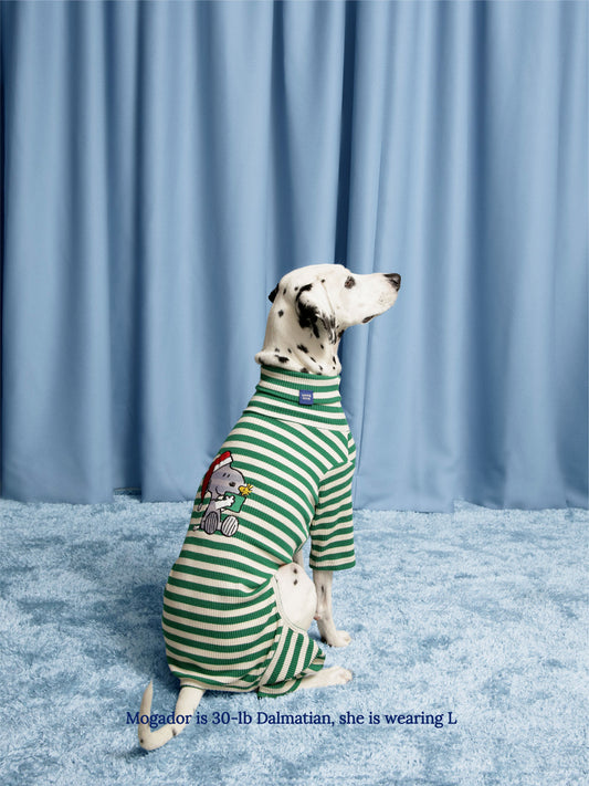 Little Beast Dog Stripe Onesie Snoopy Gift Stripe Onesie - PEANUTS
