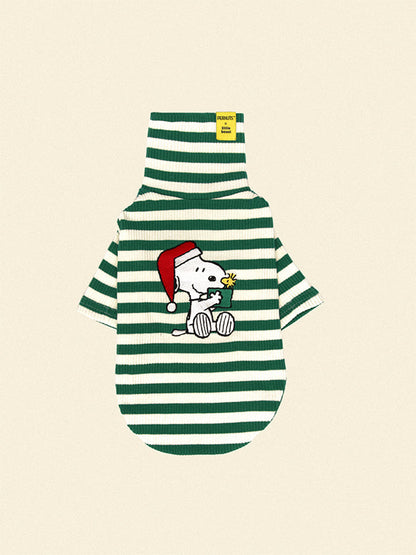 Little Beast Dog Stripe Shirt Snoopy Gift Stripe Shirt - PEANUTS