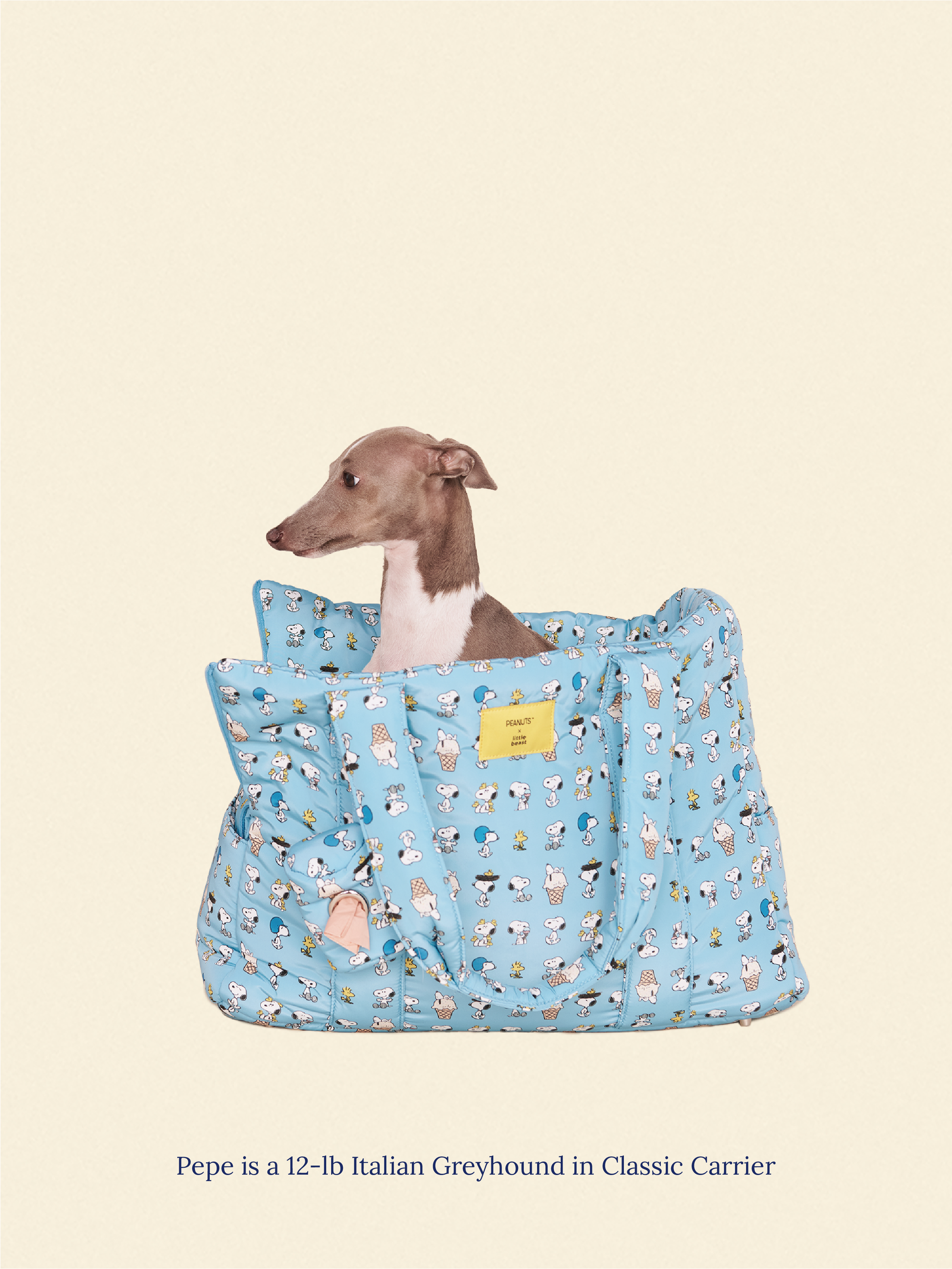 Little Beast Dog Carrier SNOOPY PUFFER CARRIER - PEANUTS X LITTLE BEAST
