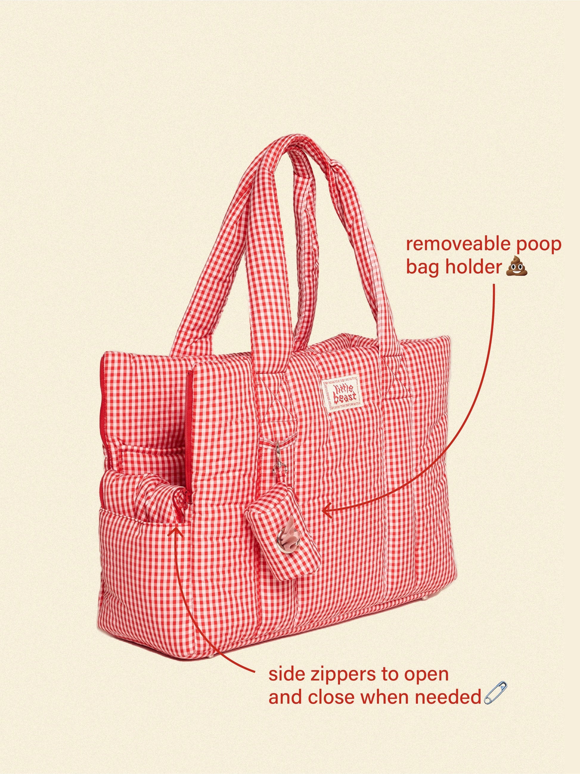 Little Beast Dog Carrier One Size The Little Beast Carrier - Strawberry