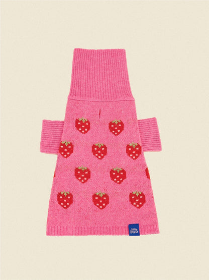 Little Beast Dog Sweater Pink / XXS The Strawberry Sweater