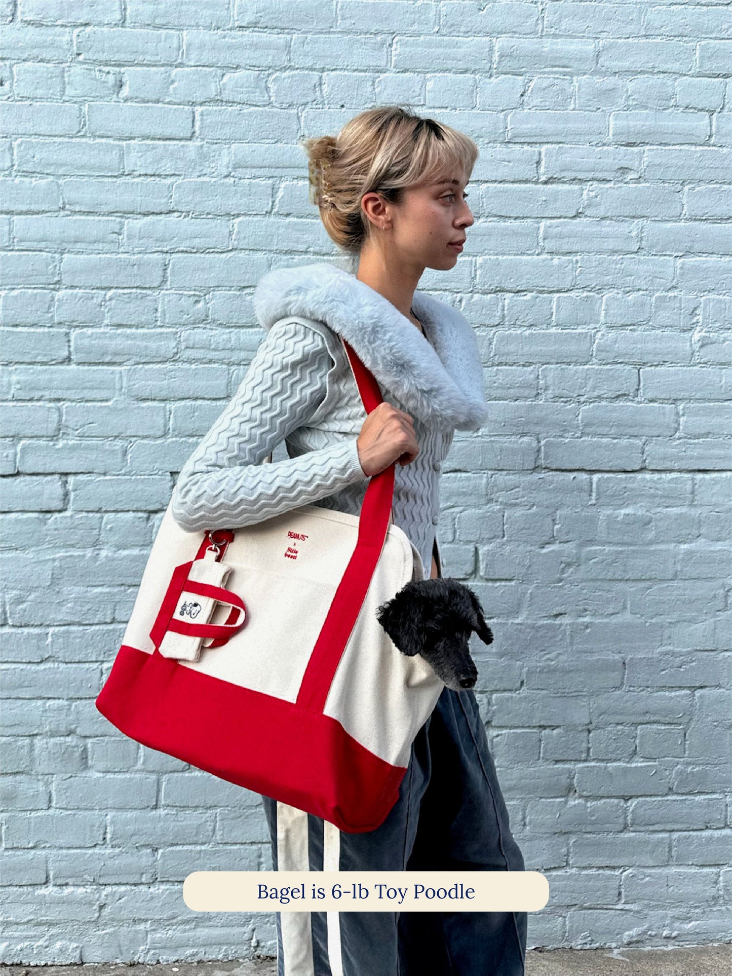 Little Beast Dog Carrier Red / OS To Love Me Tote Bag - PEANUTS