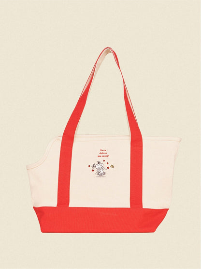 Little Beast Dog Carrier Red / OS To Love Me Tote Bag - PEANUTS